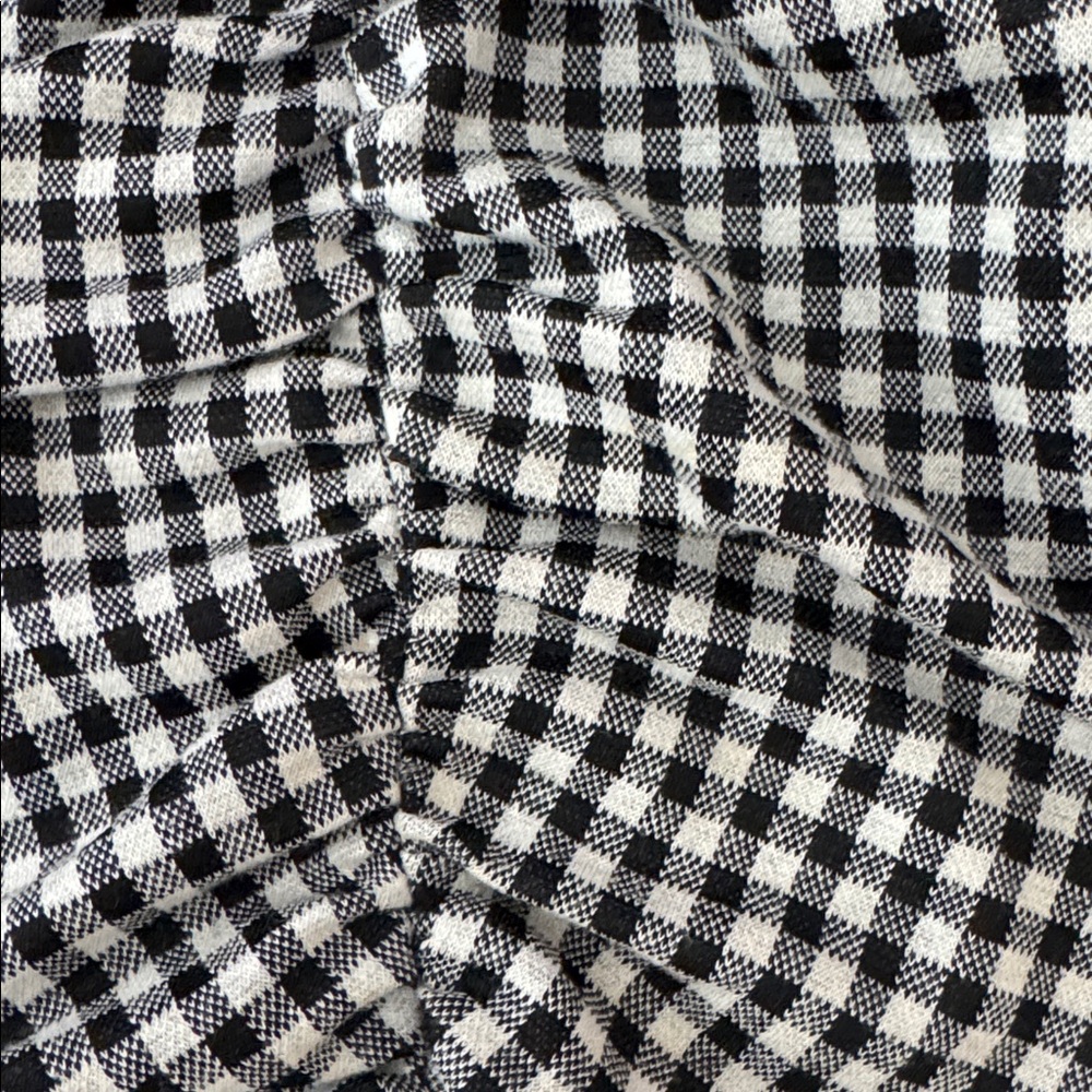 Zara Gingham Ruched Top - Picture 6 of 6